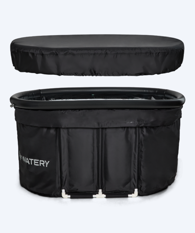Stort oppusteligt isbad - Hero Max Watery | Koldtvandskar / Cold Plunge med Cold-ReefÂ® isolering | 460L | Sort