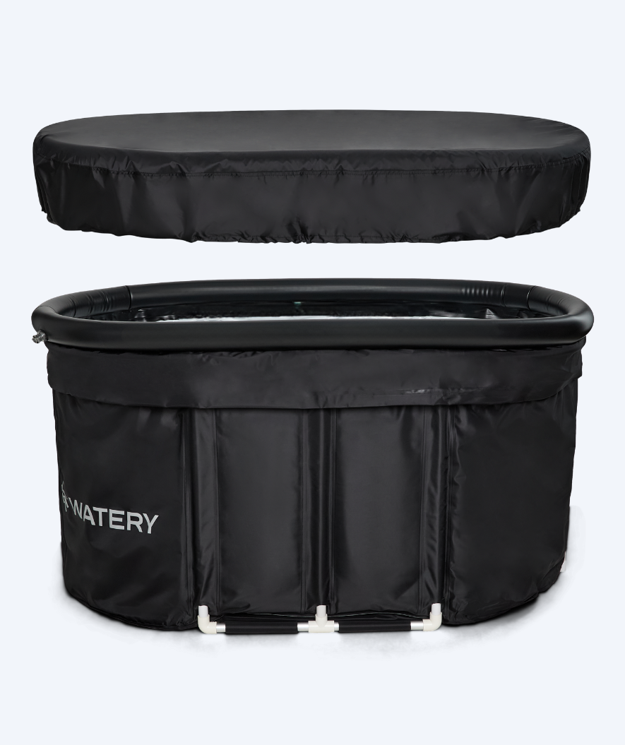 Stort oppusteligt isbad - Hero Max Watery | Koldtvandskar / Cold Plunge med Cold-Reef® isolering | 460L | Sort